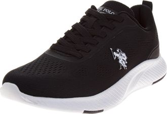 U.S.Polo Association US Polo Assn Mens Walking Athletic Breathable Sneakers, Black White, 7 UK