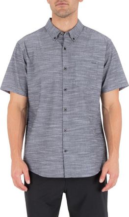 Hurley Icon Stretch Button-Down Shirt in Black at Nordstrom, Size Xx-Large