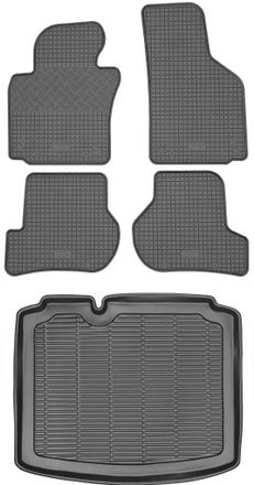 OEM Juego De Alfombrillas De Goma Para Coche Y Maletero Para Seat Le&oacute;n Ii Hatchback (2006-2012)