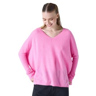 Absolut Cashmere Camille Poncho Sweater - Dames - Cashmere truien - Roze - M - Kasjmier - Truien & Vesten