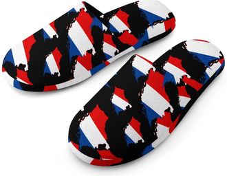 Generic U.S. State Flag Mens Cotton Slippers Memory Foam Comfort House Shoes Winter Indoor Slipper for Hotel Casa Spa