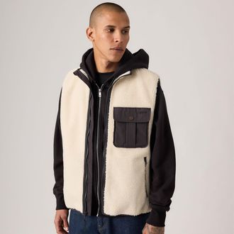 Levi's Joonie Sherpa Vest - Mens - XL - Neutral / Oatmeal