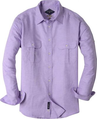Bills Khakis Mens Arcadia Solid Dress Shirt In Lavender