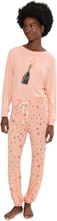 Honeydew Intimates Star Seeker Brushed Jersey Lounge Set Womens Pajama Sets Champagne Stars : XS, Spandex/Rayon/Polyester
