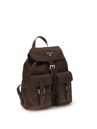 Prada Re-Nylon Backpack - Brown
