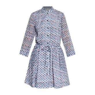 Tory Burch Printed Mini Shirtdress - female - Tory Burch - Shirt Dresses - Blue - 4XS - Dresses