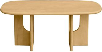 Miliboo Mesa De Centro De Dise&ntilde;o En Madera Clara De Mango Macizo Massari