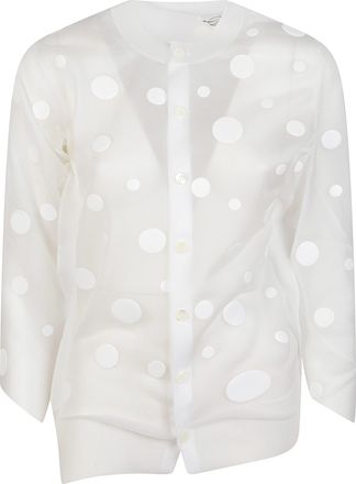 Junya Watanabe White Polka Dot Pattern Sweater