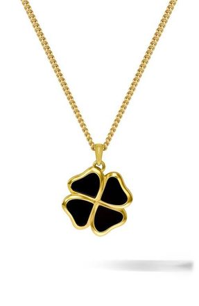 Vincero Mens Clover Pendant Necklace in Gold at Nordstrom, Size 21