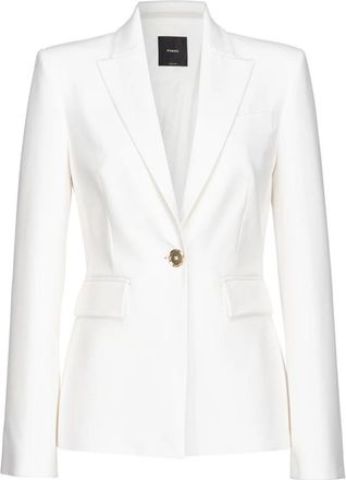Pinko Gianburrasca Hulka Blazer - Dames - Blazers - Wit - L - Leer - Jassen