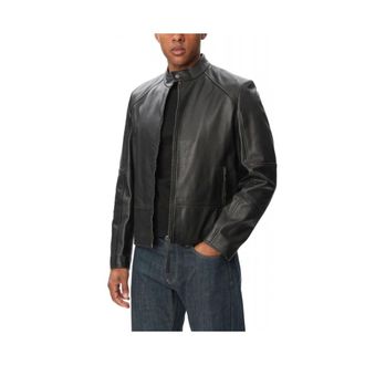 HUGO BOSS Jassen, Heren, Zwart, 2Xl, Leer, Likos Leren Jas