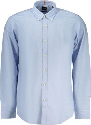 HUGO BOSS Azzurro Cotton Men Mens Shirt