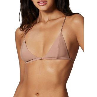 Kiki De Montparnasse Echauffe (Cross Back) Mini Soft Bra in Caf&eacute; at Nordstrom, Size X-Small