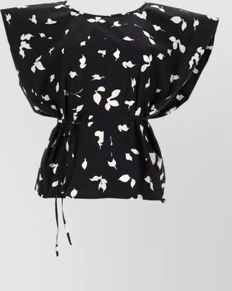 Alysi sleeveless blouse with ribbon