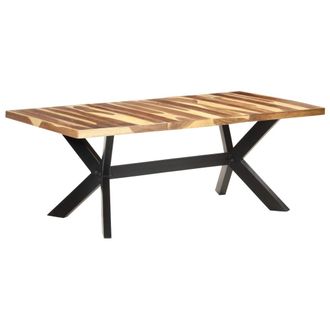 vidaXL Vidaxl - Mesa De Comedor Madera Maciza Con Acabado Miel 200x100x75 Cm