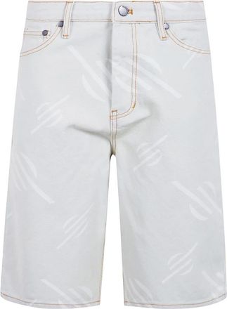 Daily Paper Clothing Monogram Canvas Shorts - Heren - Denim shorts - Grijs - S - Katoen - Korte Broeken