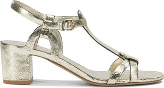 Del Carlo DEL Carlo, Schoenen, Dames, Geel, 36 EU, Leer, Betty Blockhak Sandalen met T-band