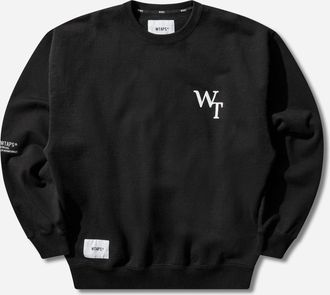 Wtaps Men s Academy Crewneck Sweatshirt Black