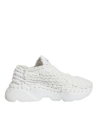 Dolce & Gabbana White Knitted Daymaster Sneakers Womens Shoes (Pre-Owned)
