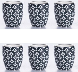 Villa D'Este Home Tivoli Juego de 6 tazas de café CONFUSION 90ML verde