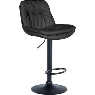 Clp Clp - Taburete De Bar Laurel En Polipiel Negro Metal Negro Mate