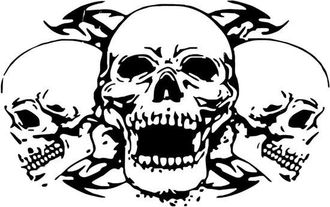 OEM Pegatinas De Calaveras Para Capucha - Vinilo Autoadhesivo - Universal