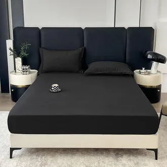 OEM S&aacute;bana Bajera Ajustable, 160 X 200 X 30 Cm, De Algod&oacute;n Puro Superfino, Apta Para Colchones De Hasta 30 Cm De Grosor, Color Verde Claro