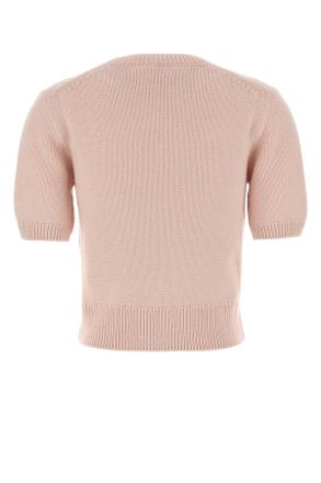 Burberry Womens Pastel Pink Wool Sweater Bouquet Cashmere Maglieria