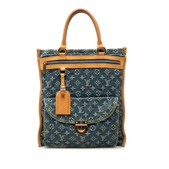 Louis Vuitton Blue Canvas Denim Tote Bag (Pre-Owned)