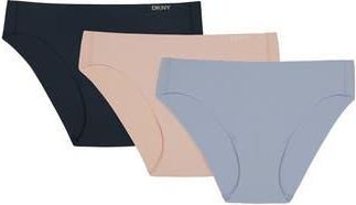 DKNY 3-Pack Laser Cut Bikini in Black/Sand/Aquifer at Nordstrom Rack, Size X-Large