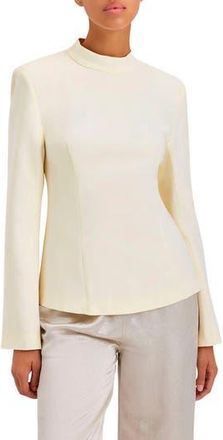 Solid & Striped The Ronit Open Back Long Sleeve Top in Ecru at Nordstrom Rack, Size Medium