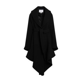 Alaia Abrigo Cruzado Doble Cara - Coats - Mujer - Negro - S