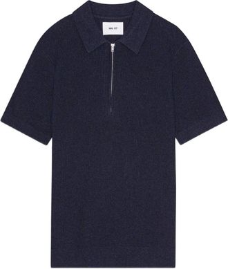 Nn.07 Hansie short-sleeve polo shirt - men - Organic Cotton - S - Blue