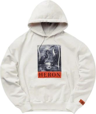 Heron Preston Boxed Heron Logo White Hoodie