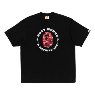 A Bathing Ape Palm Tree Camo Busy Works Sta Relaxed Fit T-Shirt Black 1L30-110-319-BLK