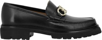 Ferragamo Ferragamo Mens Black Bleecker Moccasins Bit Loafers
