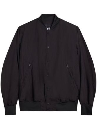 Yohji Yamamoto Black College Jacket with Smooth Finish