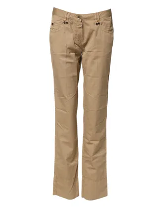 Plein Sud Straight Cotton Stretch Chino Womens Pants
