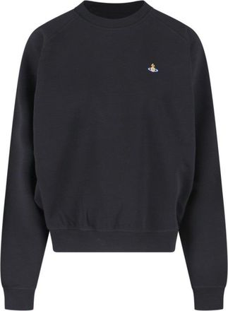 Vivienne Westwood Orb Crewneck Sweatshirt, In Black Cotton