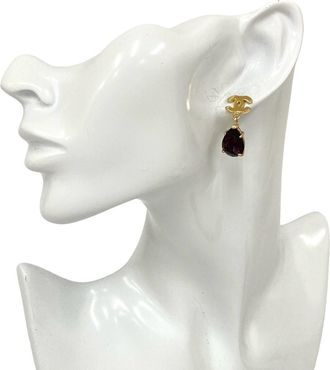 Chanel gold gold Plating Stud Earrings (Pre-Owned)