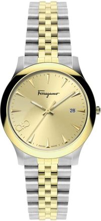 Ferragamo Duo Horloge - Dames - Accessoires - Geel - Maat: ONE Size