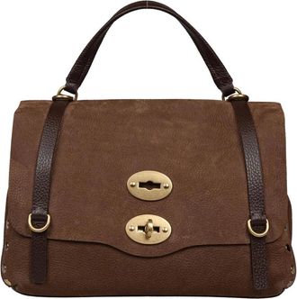 Zanellato Postina Jones - Dames - Handtassen - Bruin - ONE Size - Leer - Tassen