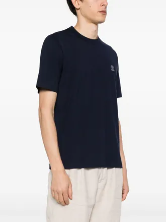 Brunello Cucinelli Mens Logo-Print Cotton T-Shirt Ss26 M