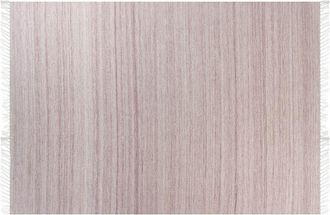 Beliani Alfombra Rojo Claro 160 X 230 Cm Pet Reciclado Flecos Interior Exterior Malhia