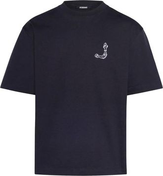 Jacquemus Mens Le Meru Logo T-Shirt - Dark Navy Cotton - Size Small