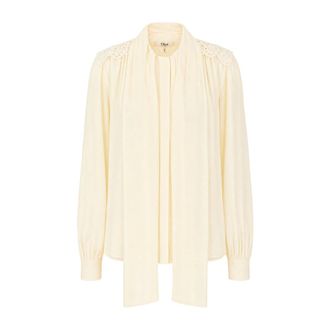 Chlo&eacute; Dames, Blouses & Shirts, Wit, Maat: XS Zijde