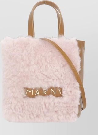Marni museo shearling shoulder bag