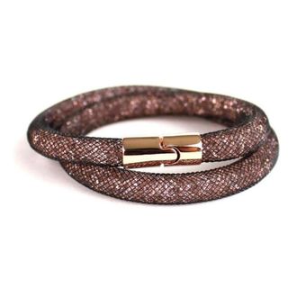 Swarovski Pulsera Stardust Deluxe Doble Vuelta - Accessories - Mujer - Marr&oacute;n - ONE SIZE