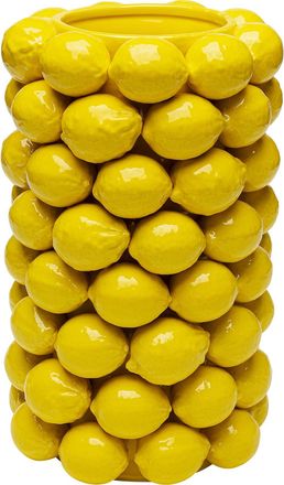Kare Design Kare Design Vaso Lemon Juice, Giallo, Portafiori Xxl, Limoni, Vaso Ceramica, Fatto A Mano, 43 Cm