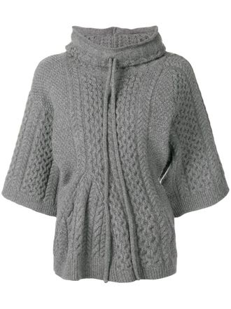 Stella McCartney aran knit top - women - Virgin Wool/Alpaca - 34 - Grey